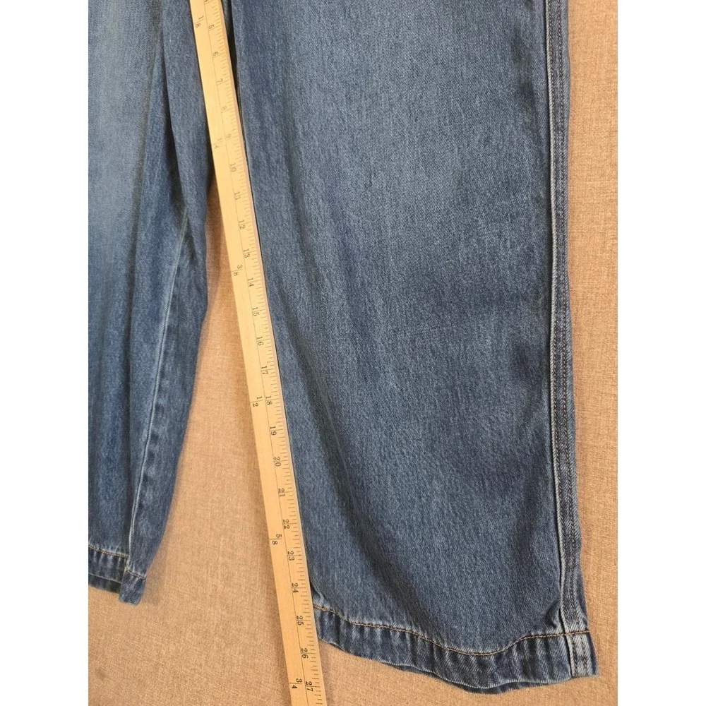 Talbots Summerweight Straight Leg Ankle Jean 14 Franklin Wash 100% Tencel Blue